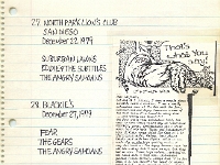 ANGRY SAMOANS Metal Mike Scrapbook 1979 – 07-29-1979 – 12-27-1979 – Harlan Hollander then P.J. Galligan on Lead Guitar Page 12